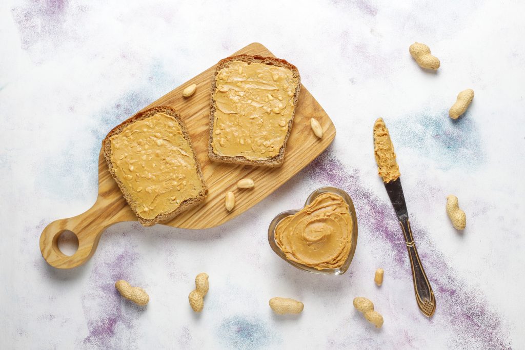 natural peanut Butter sandwich